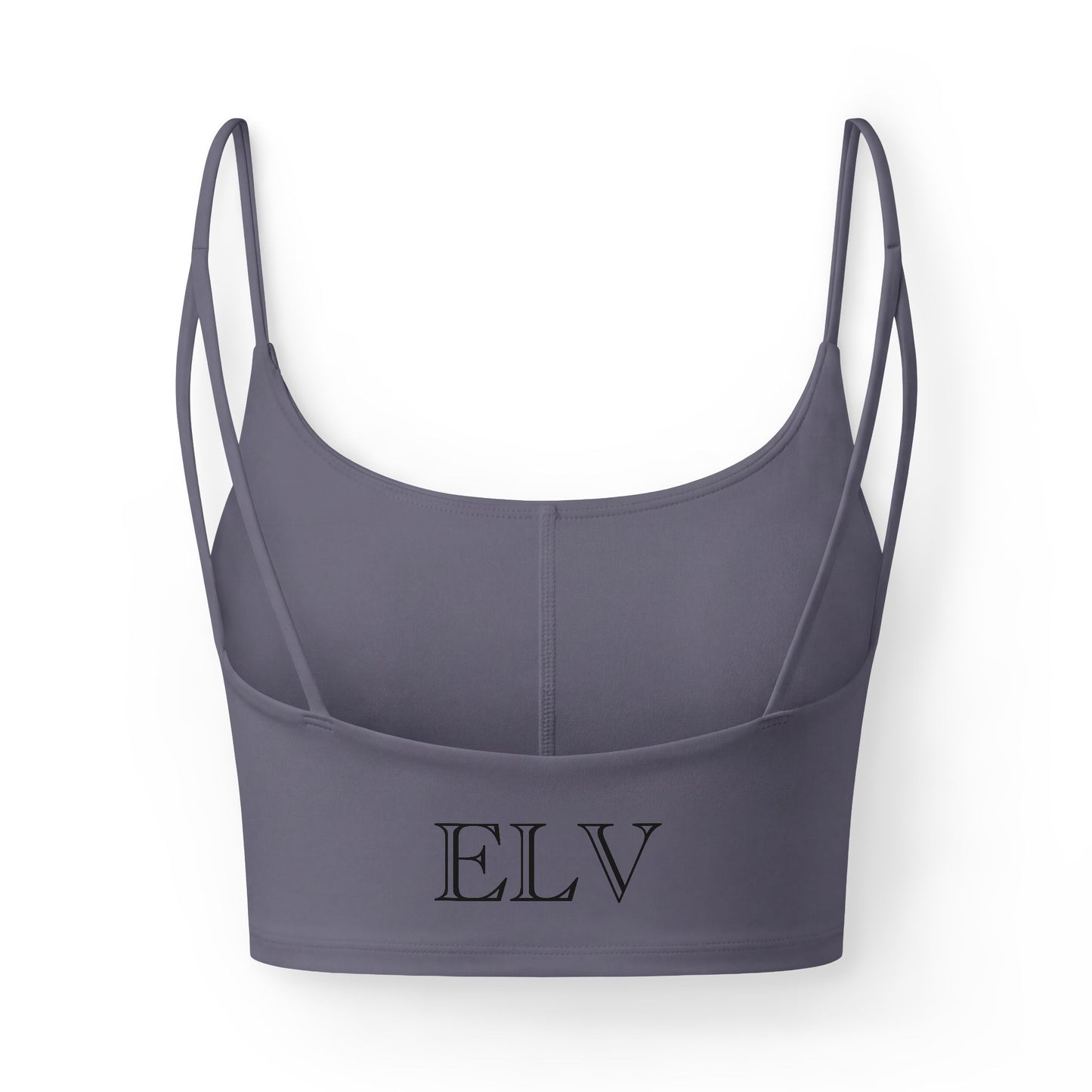 Luxe Strappy Bra — Elegant Everyday Crop with Subtle 'ELV' Back Rhinestone Detail