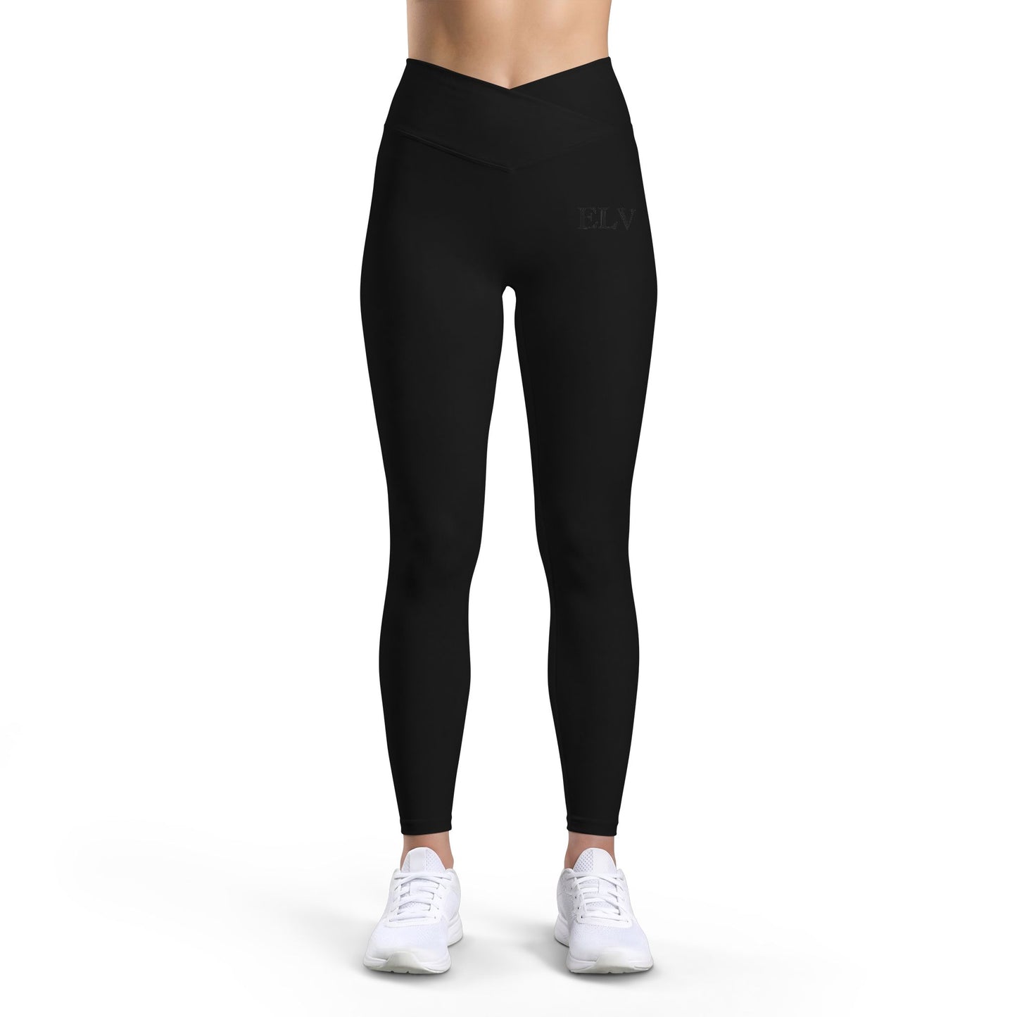ELV monogram leggings | Black leggings, embroidered initials