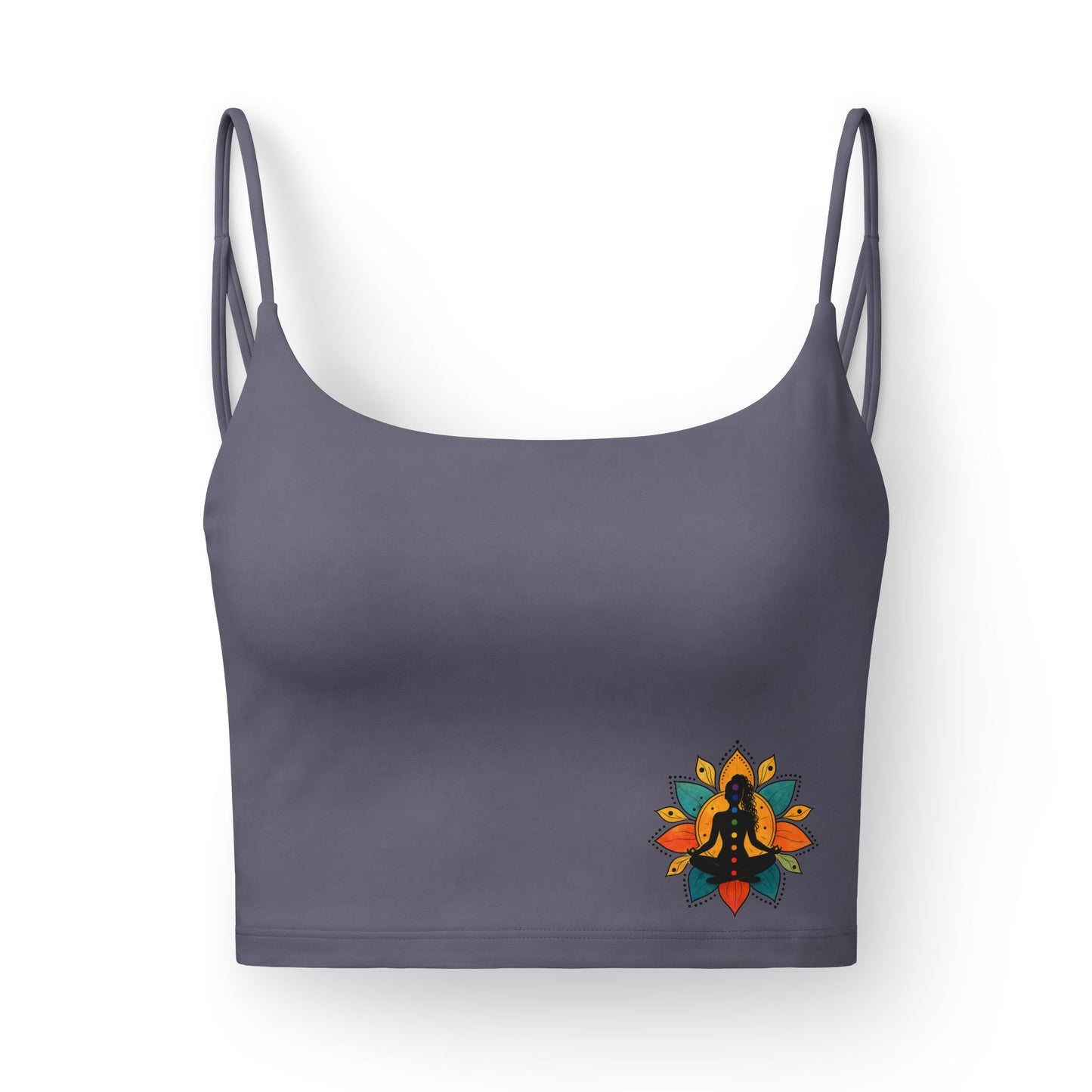 Mandala Peacock Floral crop bra | Women's Luxe Bra