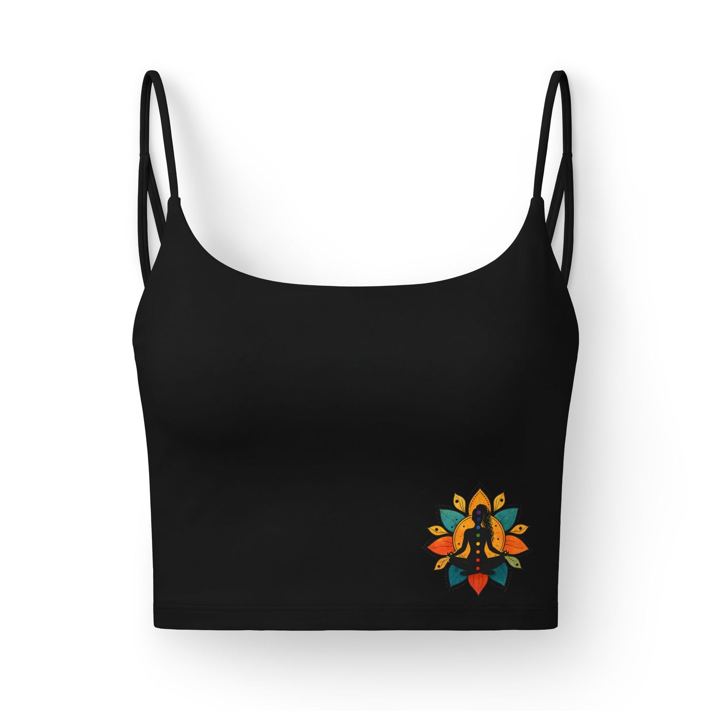 Mandala Peacock Floral crop bra | Women's Luxe Bra